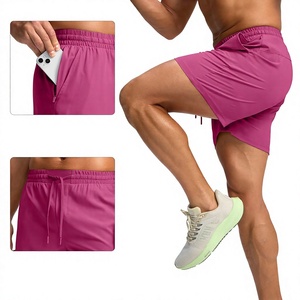 Shorts décontractés modernes pour hommes, taille élastique avec cordon de serrage, légers, pour l'été, avec poches latérales, vêtements de sport et de fitness, logo personnalisé - Product Image 4