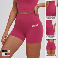 Shorts de sport taille haute personnalisés pour femme, dos en V, style cycliste, séchage rapide, effet push-up fessier, pour fitness et yoga