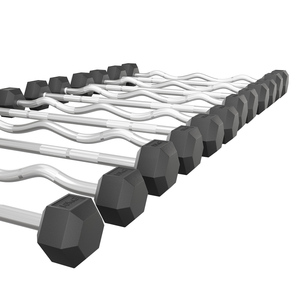 Venta al por mayor profesional gimnasio Fitness goma hexagonal fijo Barbell Hexagonal Fix Barbell <span class=keywords><strong>Barra</strong></span> de peso - Product Image 5