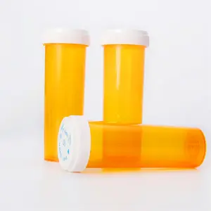 8 oz pílula medicina de garrafas de plástico, recipiente pílula pop garrafas tampa superior do parafuso de plástico