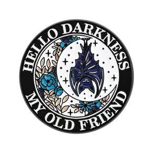 เข็มกลัดโลหะผสมสังกะสีชุบดำแบบนิกเกิล ลายเพลงพื้นบ้านแนวกอธิค ค้างคาว ดอกไม้  ต้อนรับความมืด  เพื่อนเก่าของฉัน - Product Image 6