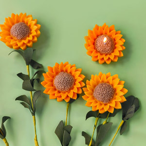 Khuôn silicon hình hoa cúc, hoa hướng dương, bướm thiết kế khác nhau để làm nến - Product Image 6