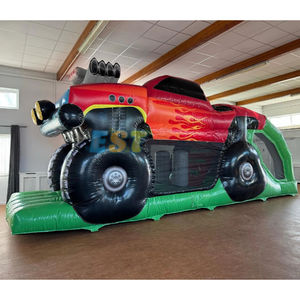 Nouveau design 3D camion <span class=keywords><strong>de</strong></span> pompiers parcours d'obstacles <span class=keywords><strong>voiture</strong></span> au sol château gonflable toboggan Combo obstacles gonflables parcours d'assaut à vendre - Product Image 3