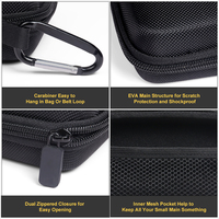 Étui de protection rigide en EVA, sac de transport portable avec poche en filet, étui en EVA pour GPS, clé USB, câble de charge USB