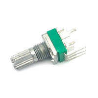 Prix bas 1k 5k 10k 50k 100k linéaire Ohm Film de carbone demi-arbre rond montage vertical PCB 9mm potentiomètre rotatif 3 broches