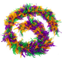 Boa en plumes de dinde arc-en-ciel, teintes variées, pour fête, danse, mariage, costume, carnaval, décoration DIY