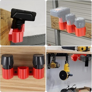 <span class=keywords><strong>Support</strong></span> de <span class=keywords><strong>batterie</strong></span> à 3 emplacements compatible avec les batteries Milwaukee 12V M-12, supports de rangement pour batteries à fixation murale pour fourgonnette de travail, étagère, boîte à outils - Product Image 6