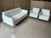 Sillón de Oficina Desmontable de Piel Sintética Moderna con Estructura Personalizada para Ahorrar Costos de Envío