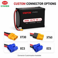 Baterai Drone Viwipow Semi-solid State 20000mAh 23.7V 280Wh/kg 6S 600+ Siklus Tingkat Pengosongan Tinggi Original Pabrik, Promo Panas 2026