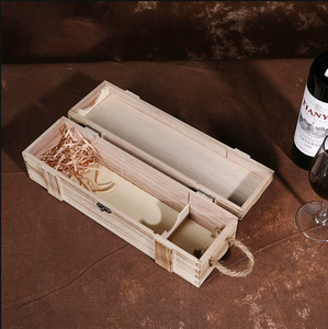 Boîte en bambou écologique portable pour bouteille de vin, personnalisable avec logo, emballage cadeau pour bouteilles d'alcool – Vente en gros - Product Image 3