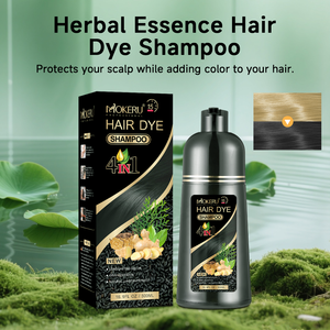 MOKERU Shampooing Colorant au Gingembre 4 en 1 Sans Ammoniaque Crème Colorante Capillaire Naturelle aux Herbes avec Gingembre Naturel <span class=keywords><strong>Coloration</strong></span> Rapide, 500ml - Product Image 2
