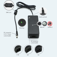 Adaptateur secteur de bureau 60W 36V 1.6A avec prise US/EU/UK/AU pour appareils industriels LED, CCTV, moteurs, certifié CE FCC RoHS, OEM disponible