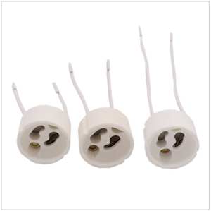 세라믹 <span class=keywords><strong>GU10</strong></span> 베이스 소켓 어댑터 도자기 할로겐 램프 홀더 와이어 커넥터 포함 LED 스포트라이트 전구용 - Product Image 3