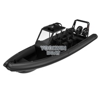 Bateau semi-rigide gonflable en aluminium de 860 cm pour le transport de passagers commercial avec sièges jockey