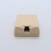 Boîtier téléphonique mural JISJACK 6P2C à remplissage de gel, simple/double port RJ11/RJ45, blanc, pour système de câblage, résistance d'isolation