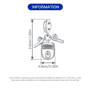 Original White Copper <b>Bead</b> <b>Bracelet</b> - DIY Bluetooth Earphone Decoration, Personalized Women's Jewelry - Product Image 3