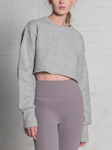 Sudadera con Capucha Corta Informal de Otoño para Mujer, 100% Algodón, con Logotipo Personalizado de Moda - Product Image 5