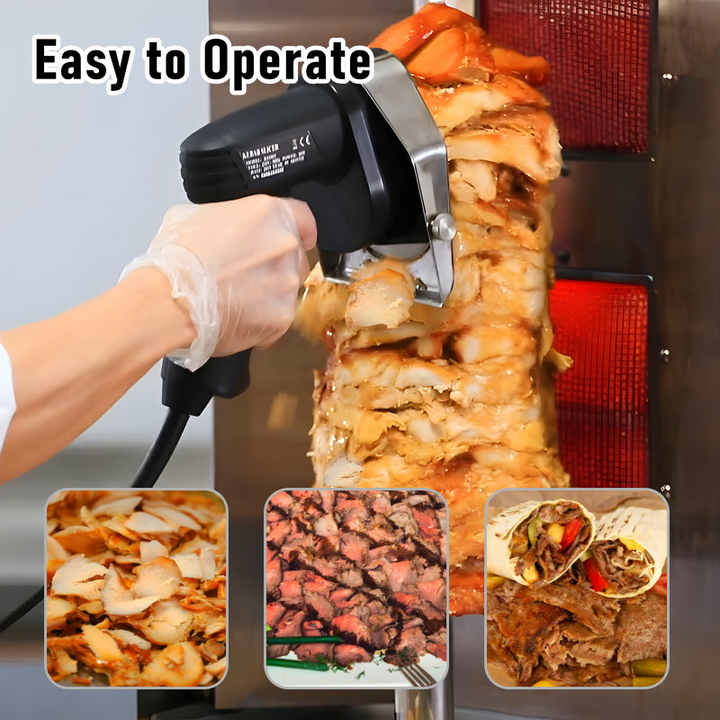 ASAKIメーカー売れ筋ステンレス鋼donerケバブカッターshawarma 