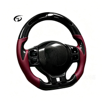 Volant chauffant et lumineux en cuir perforé rouge en fibre de carbone personnalisé de haute qualité pour Lexus IS250