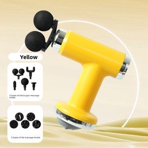 Professioneel massagepistool met dubbele kop en borstelmotor, verwisselbare opzetstukken, voor diepgaand spierherstel - Product Image 2