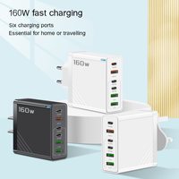 Nouveau chargeur mural rapide PC+ABS matériau ignifuge QC3.0 3USB 3PD UK US EU CE pour téléphone portable iPhone