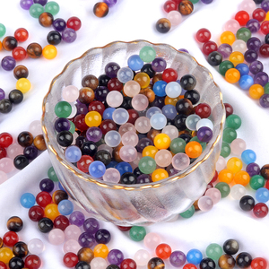 6mm rond bricolage boucle d'oreille incrustation accessoires jaune Agate <span class=keywords><strong>rouge</strong></span> Agate Jade oeil de tigre perles en vrac marque LIM - Product Image 4