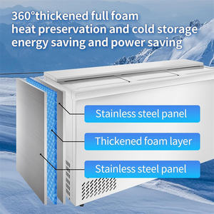 Ticari şişe soğutucu 14.61 kübik Feet süpermarket yatay dondurucu otomatik Defrost yatay buzdolapları - Product Image 5