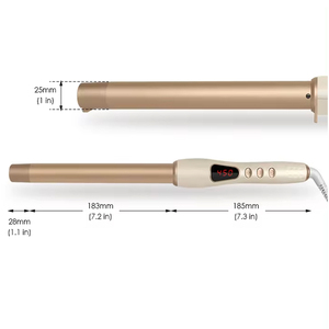 Baril en céramique professionnel <span class=keywords><strong>25</strong></span> <span class=keywords><strong>MM</strong></span> bigoudi en gros fers bouclés vague bigoudis baguette cheveux <span class=keywords><strong>fer</strong></span> <span class=keywords><strong>à</strong></span> friser avec LCD - Product Image 2