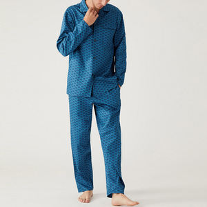 2023 nuovo stile pigiami da <span class=keywords><strong>uomo</strong></span> a figura intera davanti aperto da casa da <span class=keywords><strong>uomo</strong></span> in puro <span class=keywords><strong>cotone</strong></span> - Product Image 6