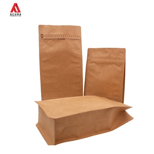 Personnalisé 1Lb/2Lb/5 Lb Papier Kraft Rescellable Tiennent le Sac de Café Avec La Bande Refermable - Product Image 4