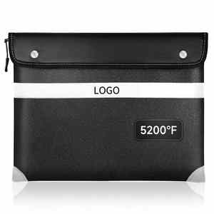 CUSTOM Improved Fireproof <b>Document</b> <b>Bag</b> with Reflective Strips Waterproof Cash Wallet Zipper Upgraded Fireproof <b>Bags</b> - Product Image 2