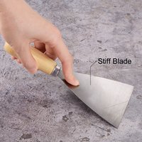 Couteau à mastic de peinture bon marché d'usine avec grattoir en acier carbonisé à manche en bois
