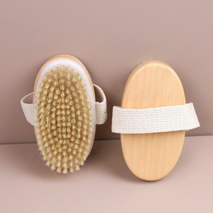 Natural Boar Bristle Body <b>Brush</b> Long Handle Shower <b>Scrub</b> <b>Brush</b> Exfoliating Bath <b>Brush</b> - Product Image 2
