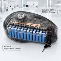 Batterie de vélo électrique Jianeng 1 Cannon 72V 20Ah 48V 35Ah personnalisée en usine, pack de batteries au lithium 21700 pour vélo électrique Stealth Bomber