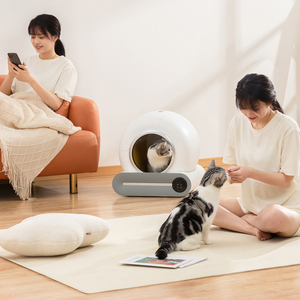 Caja de arena de autolimpieza inteligente con Control de aplicación de <span class=keywords><strong>precio</strong></span> más bajo para gatos Caja de arena de inodoro automática para gatos - Product Image 6