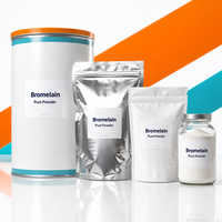 Groothandel Voedingsmiddelenkwaliteit Kruidenextract Bromelaïnepoeder 5000u/g-2500GDU/g Ananasextract Trommel Vacuüm Verpakt