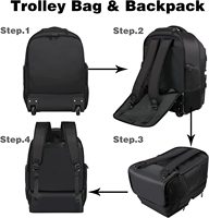 Sac à dos pour ordinateur portable à roulettes, imperméable, antivol, avec port USB, grand sac de voyage pour affaires, pour l'université
