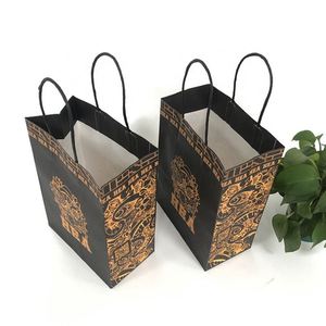 Bolsa de Papel Kraft Personalizada para Regalos, con Asa, Impresión CMYK, Material Reciclado, Logotipo Personalizado, para Té, Cerveza, Whisky, Refrescos, Comida para Llevar - Product Image 2