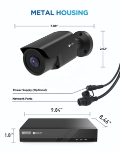 Système de caméra CCTV 4COVR 4Pcs 8Mp 4K, <span class=keywords><strong>kit</strong></span> NVR <span class=keywords><strong>8</strong></span> canaux 2TB, ensemble complet, détection de mouvement AI, vision nocturne, <span class=keywords><strong>surveillance</strong></span> vidéo IP noire - Product Image 5