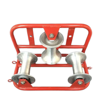 Poulie de câble électrique à trois roues en aluminium, rouleau de câble en aluminium, rouleau de câble d'angle au sol, guide de pose de câble