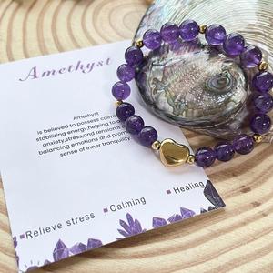 Natural Stone <b>Bracelet</b> Colorful Glass <b>Beaded</b> EMF Protection Top-rated Ready to Ship Inventory Rapid Prototyping - Product Image 3