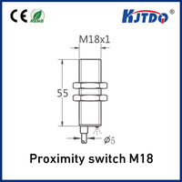 KJT M18 IP67 2 fils NPN PNP Sn 5/8mm ac /dc Capteur de proximité inductif