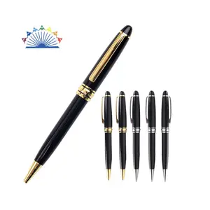 Stylo métallique de luxe de haute qualité, lot de 10 pièces, professionnels, à impression de Logo personnalisé, OEM, fournisseur de bille torsadée en acier