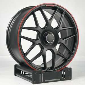 メルセデスCLS CLA CLE C200 C43 C63 A200 GT50 GT55用BKU鍛造ホイール 5x112 18 19 20 21 22インチ サンティブラック モノブロックリム - Product Image 1