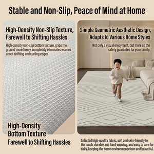<span class=keywords><strong>Tappeto</strong></span> in Finto Cashmere <span class=keywords><strong>Beige</strong></span> Crema Stile Nordico Minimalista Japandi, Ultra Morbido con Base Antiscivolo in TPR, Lavabile, <span class=keywords><strong>per</strong></span> Soggiorno - Product Image 3
