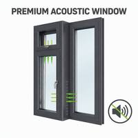 Fenêtre acoustique à rupture de pont thermique en aluminium résistant aux intempéries pour balcon d'appartement, isolation thermique et réduction du bruit