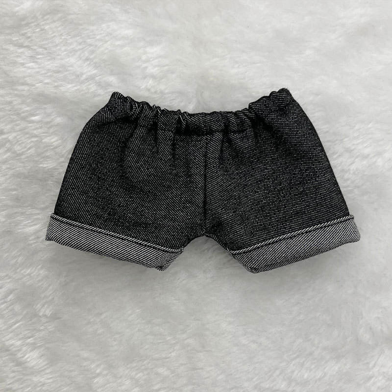 กางเกงยีนส์สีดำขอบขาแบบ Snowflake