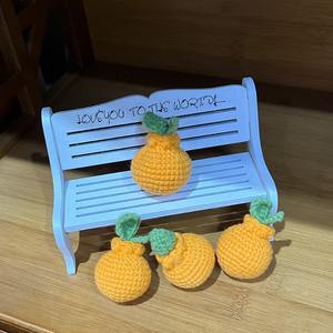 ชุดพวงกุญแจคาราบิเนอร์ถักโครเชต์ทำมือประกอบด้วยมะนาวลูกแพร์ส้มแตงโมสำหรับกระเป๋าและของตกแต่ง - Product Image 3