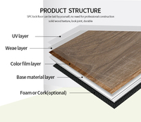 Suelo de Vinilo de Lujo Impermeable de 4 mm, 5 mm, 6 mm, 7 mm, 8 mm, PVC, Sistema de Clic, LVT, SPC, LVP, con IXPE
