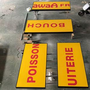 Led lightbox logo quảng cáo Acrylic hai mặt chiếu sáng Acrylic Hộp cửa đầu hộp đèn biển hiệu - Product Image 6